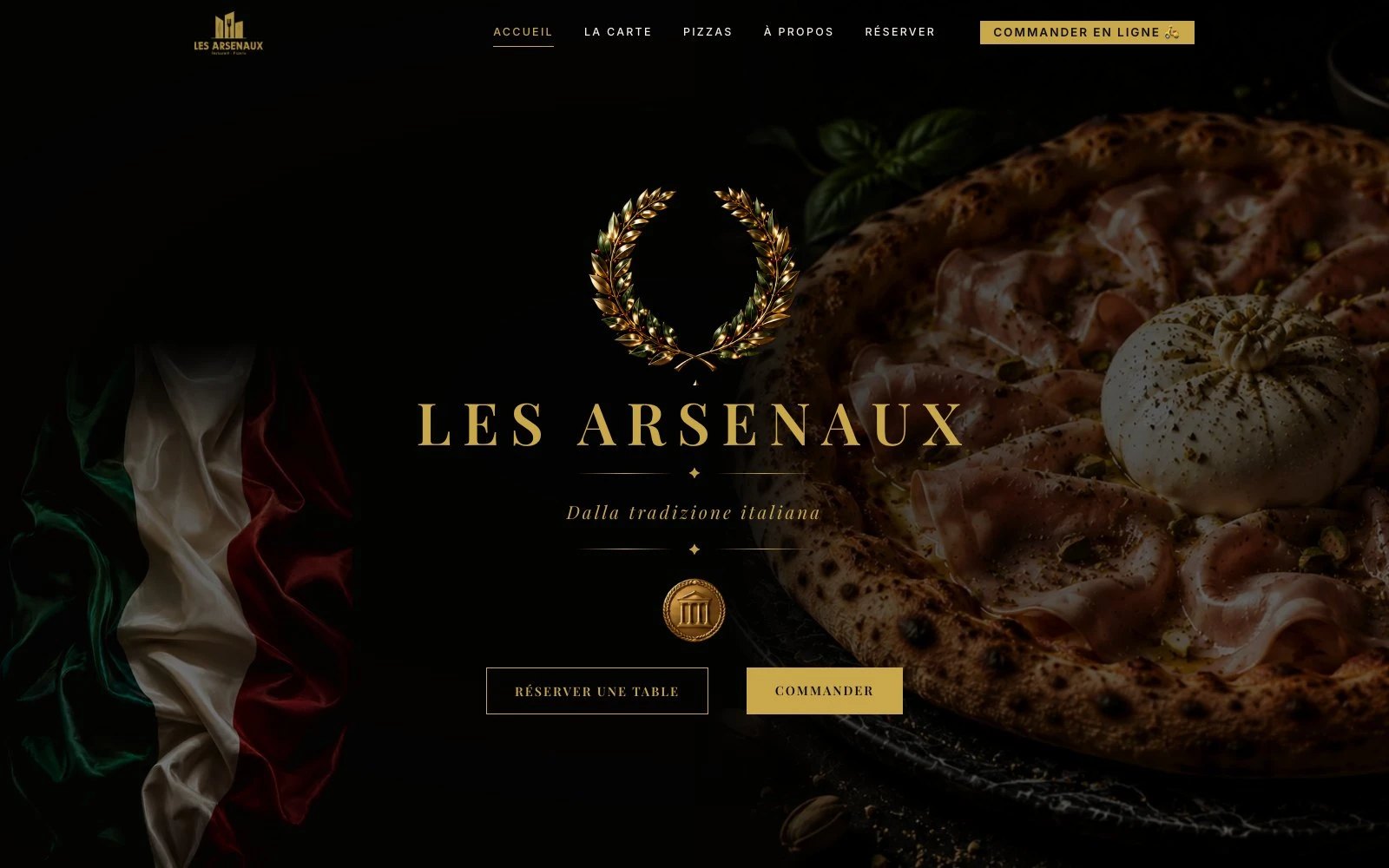 Capture du site Les Arsenaux